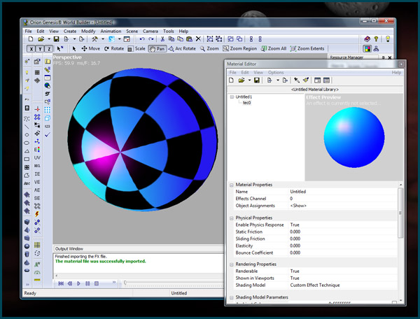Orion Genesis World Builder - Screen Shot